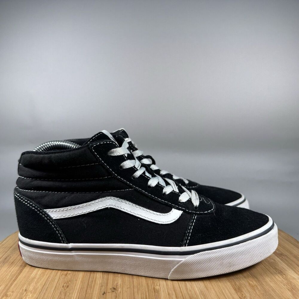 VANS SK8 HI SKATE SHOES Sneakers WOMENS 7.5 (Youth 6) Black Canvas‎